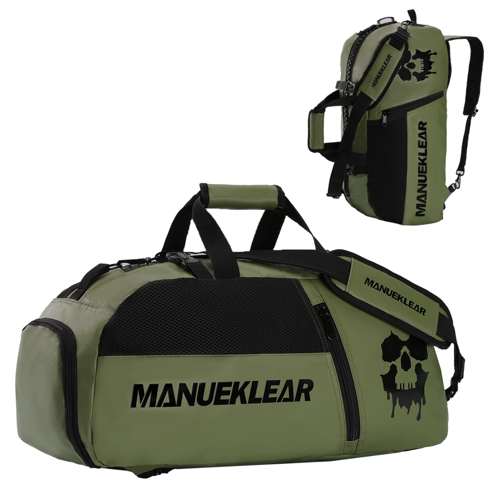Premium Gym Duffle Bag for Women & Men - Large Sports Duffel with Shoe Compartment & Wet Pocket - Travel & Workout Weekender Backpack (Dark Green) - Perfect for Gym, Travel, Sports & Fitness Activities