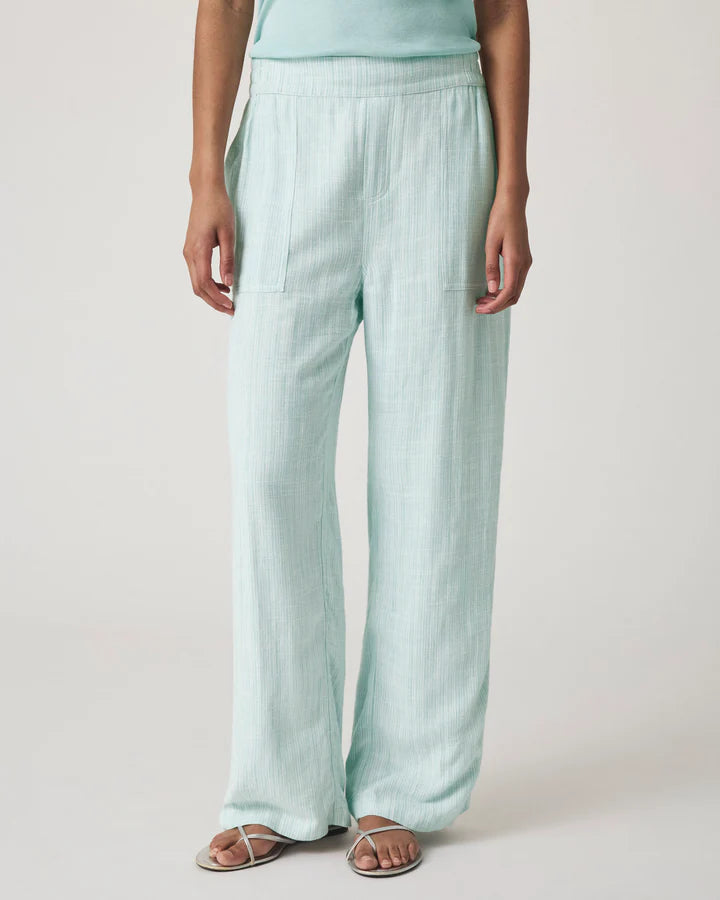 Layla Women's Linen Blend Striped Pants - Comfortable & Stylish Casual Trousers for Summer, Travel, and Office Wear