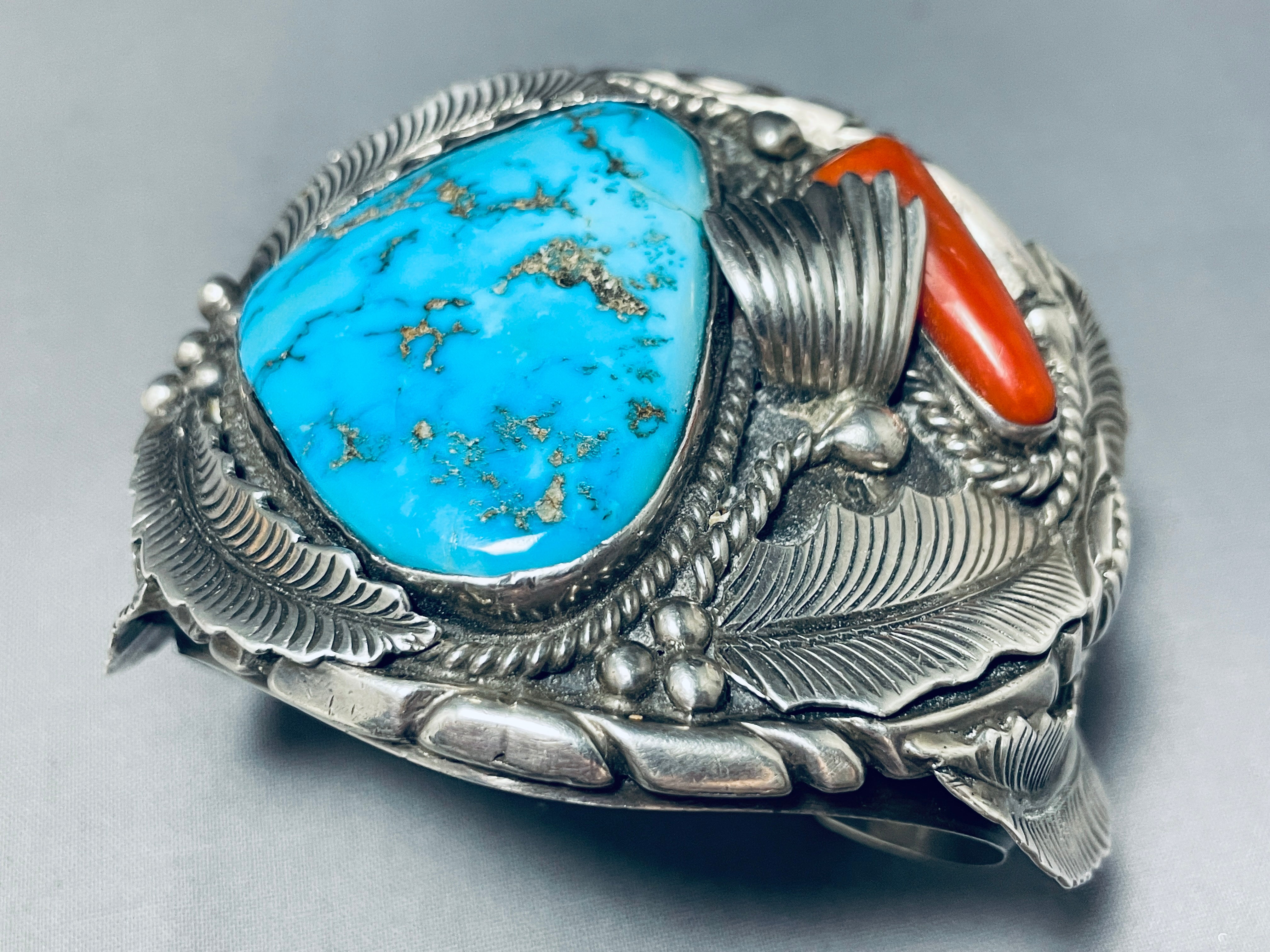 Authentic Vintage Navajo Turquoise Sterling Silver Bracelet - 148g Handcrafted Native American Jewelry for Women - Perfect for Boho, Western & Festival Fashion