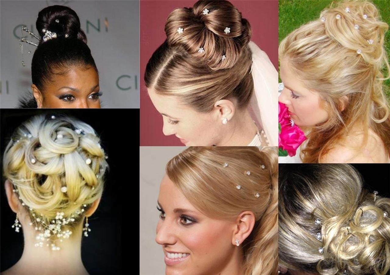 24 Pcs Bridal Hair Pins with Rhinestones - Swirl Twist Coils for Wedding, Prom & Updo Hairstyles | Shiny Crystal Spiral Hair Twisters | Perfect for Bridesmaids, Formal Events & Special Occasions (Purple)
