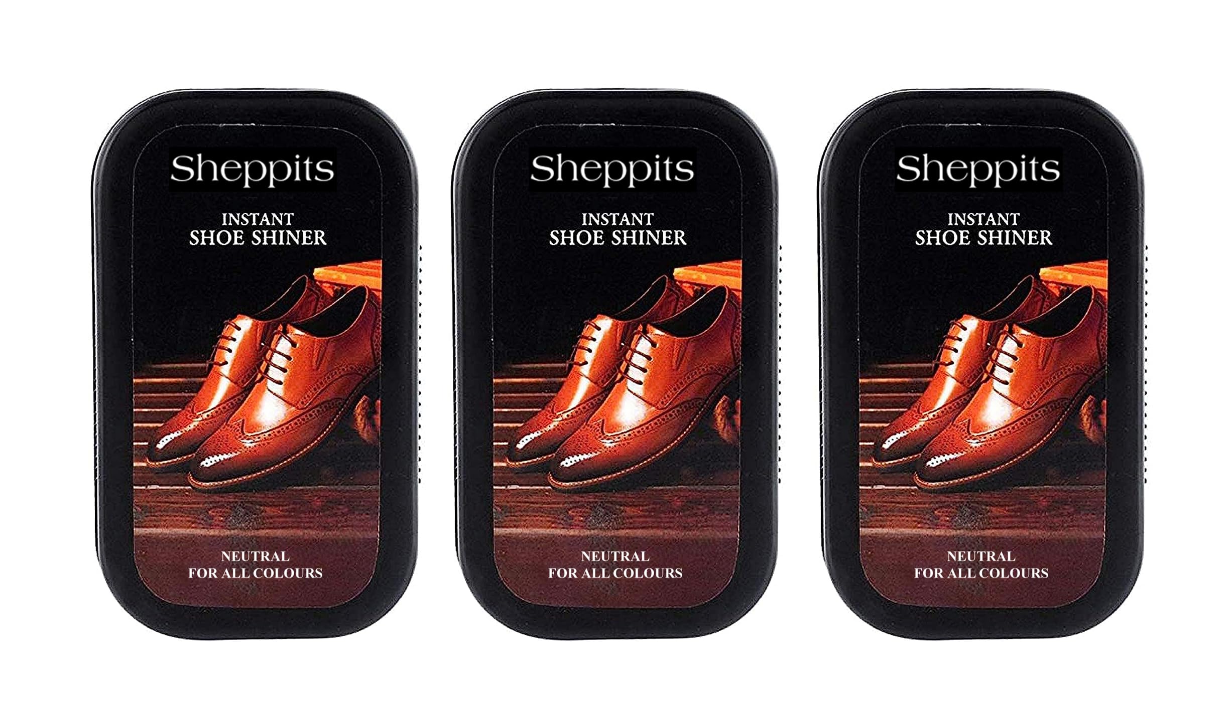 Sheppits Instant Shoe Shiner & Polish Kit for All Colors - Leather Shoes, Formal Shoes, Oxford & Dress Shoes - Quick Shine for Business, Wedding & Special Occasions