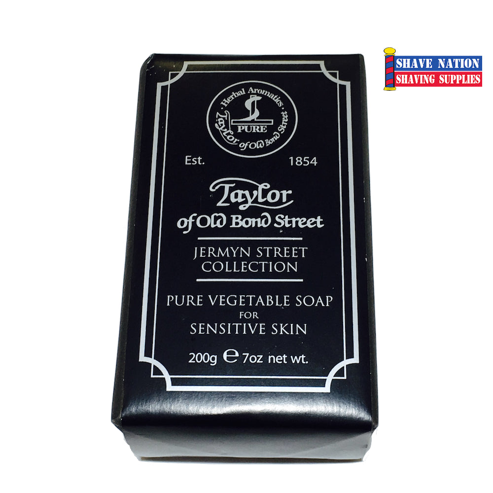 Taylor of Old Bond Street Jermyn Street Luxury Shaving Soap Bar - Classic Scent for Men's Grooming & Wet Shaving Rituals at Home or Travel