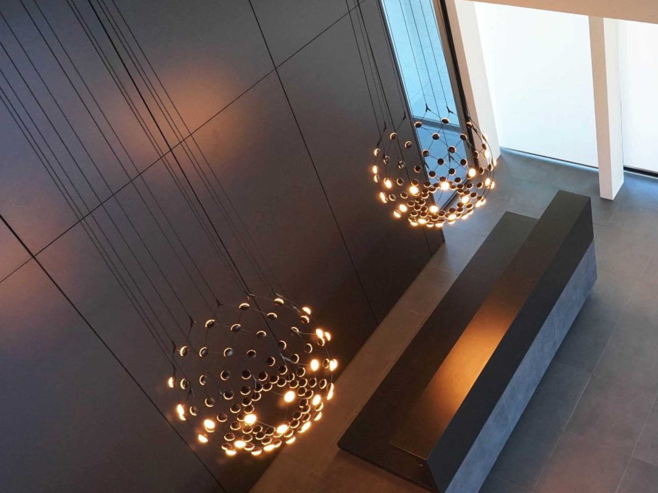 Modern Industrial Mesh Suspension Light - Adjustable Hanging Pendant Lamp for Kitchen Island, Dining Room, and Living Room Decor
