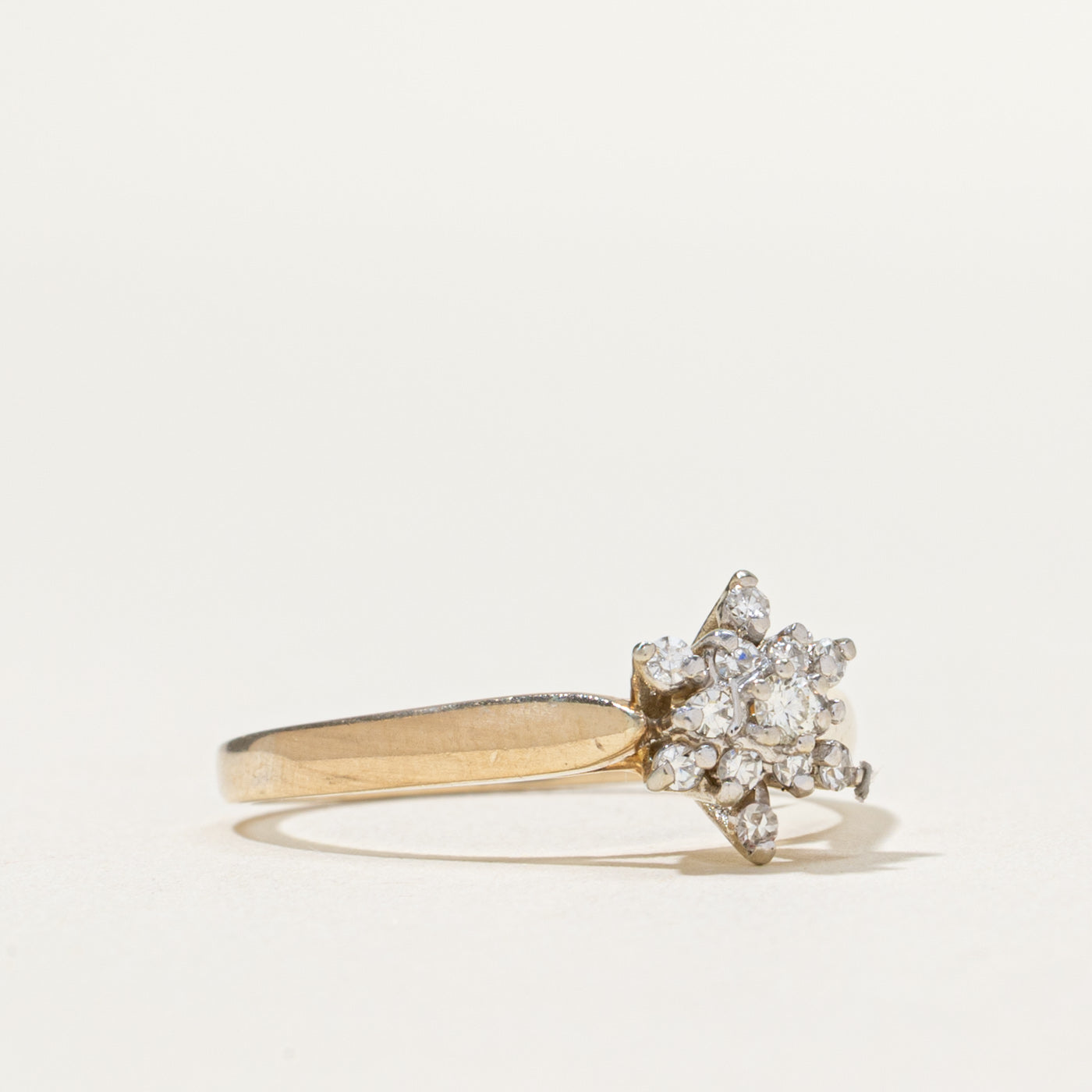 0.22ctw Cluster Diamond Ring for Women - Size 6.75 | Elegant Wedding, Engagement & Anniversary Jewelry Gift
