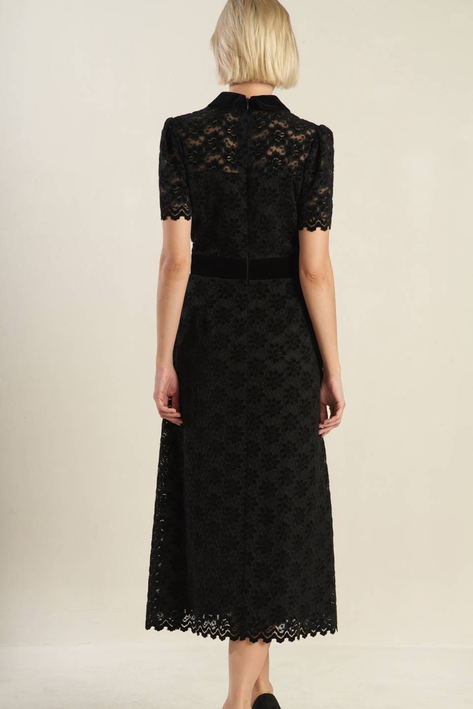 BOLD SYMPHONY WOVEN LACE MIDI DRESS - Elegant Floral Embroidery Summer Party Dress for Women, Perfect for Weddings, Cocktail Parties & Date Nights