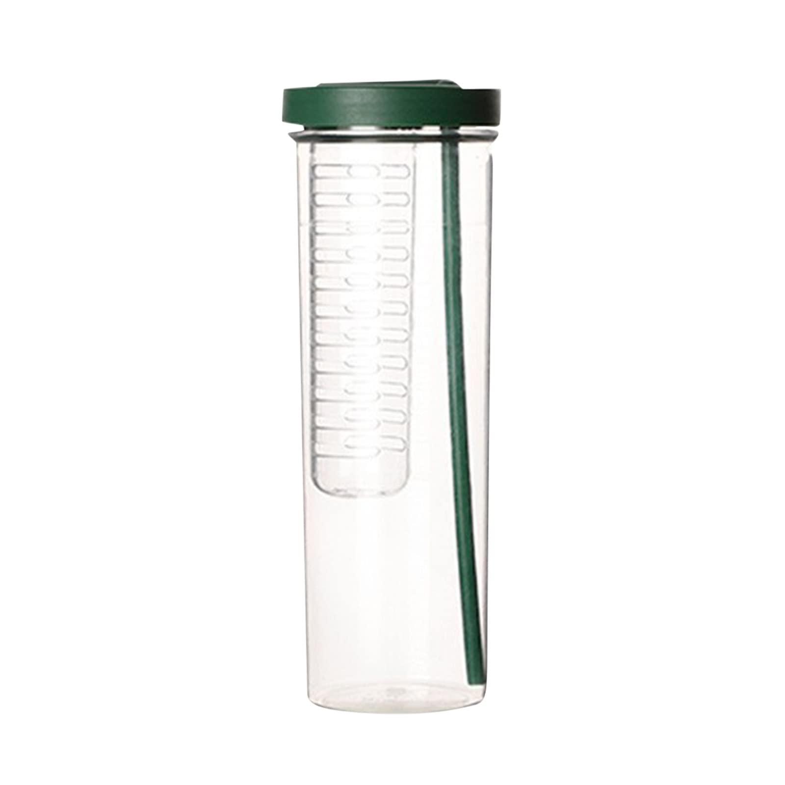 Eco-Friendly Plastic Water Bottle with Straw - BPA-Free, High Temperature Resistant, Portable Student Water Cup for School, Gym & Outdoor Activities (Green)