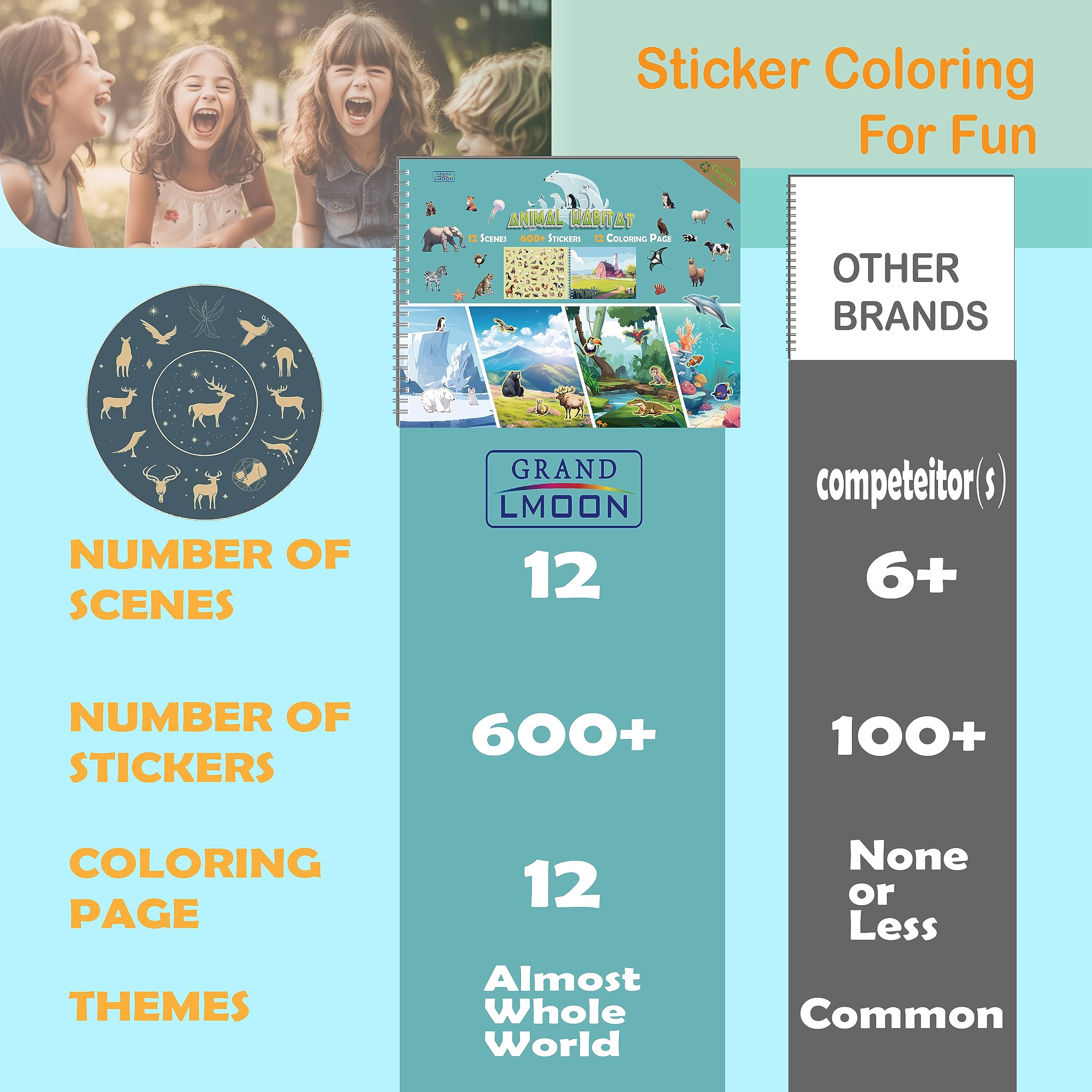 600+ Animal Habitat Stickers for Kids | Creative Learning Activities for Travel & Home