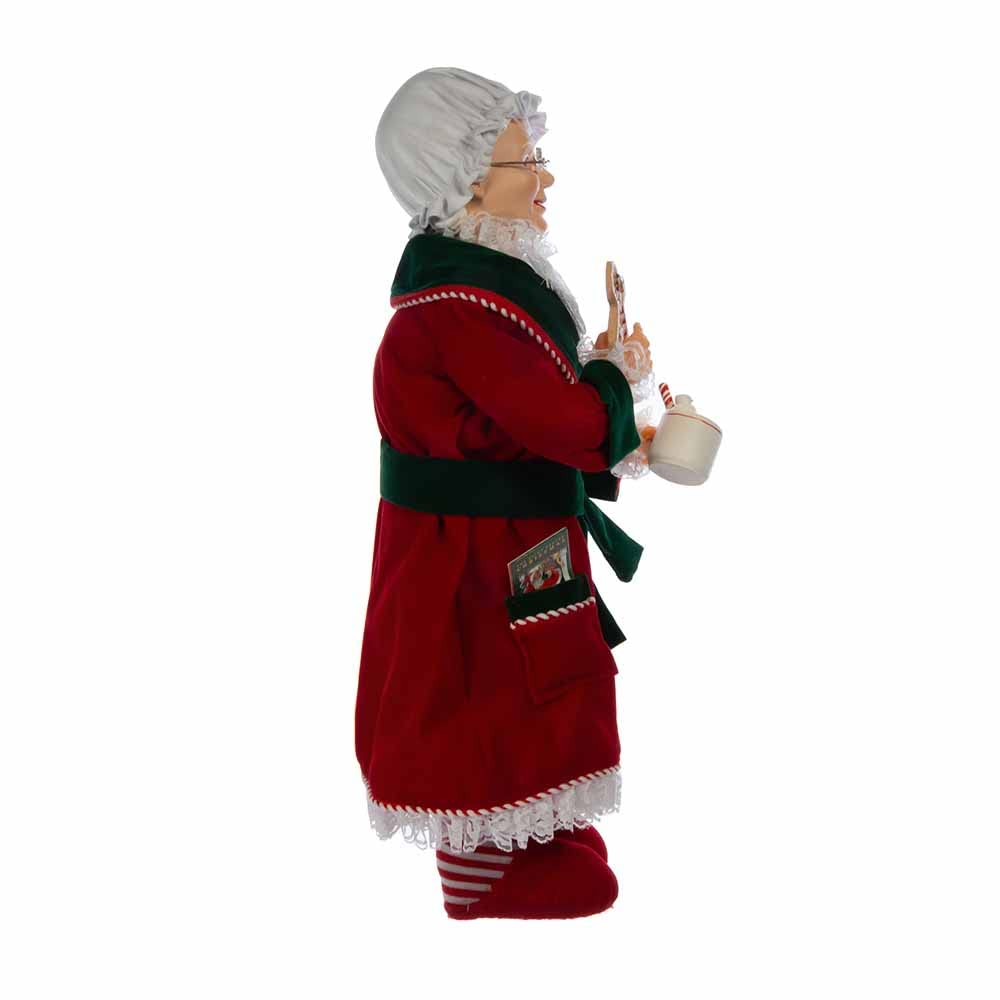 Kurt S. Adler 17.25-Inch Mrs. Claus with Cookies and Cocoa - Christmas Holiday Decor for Home, Office & Party Decoration