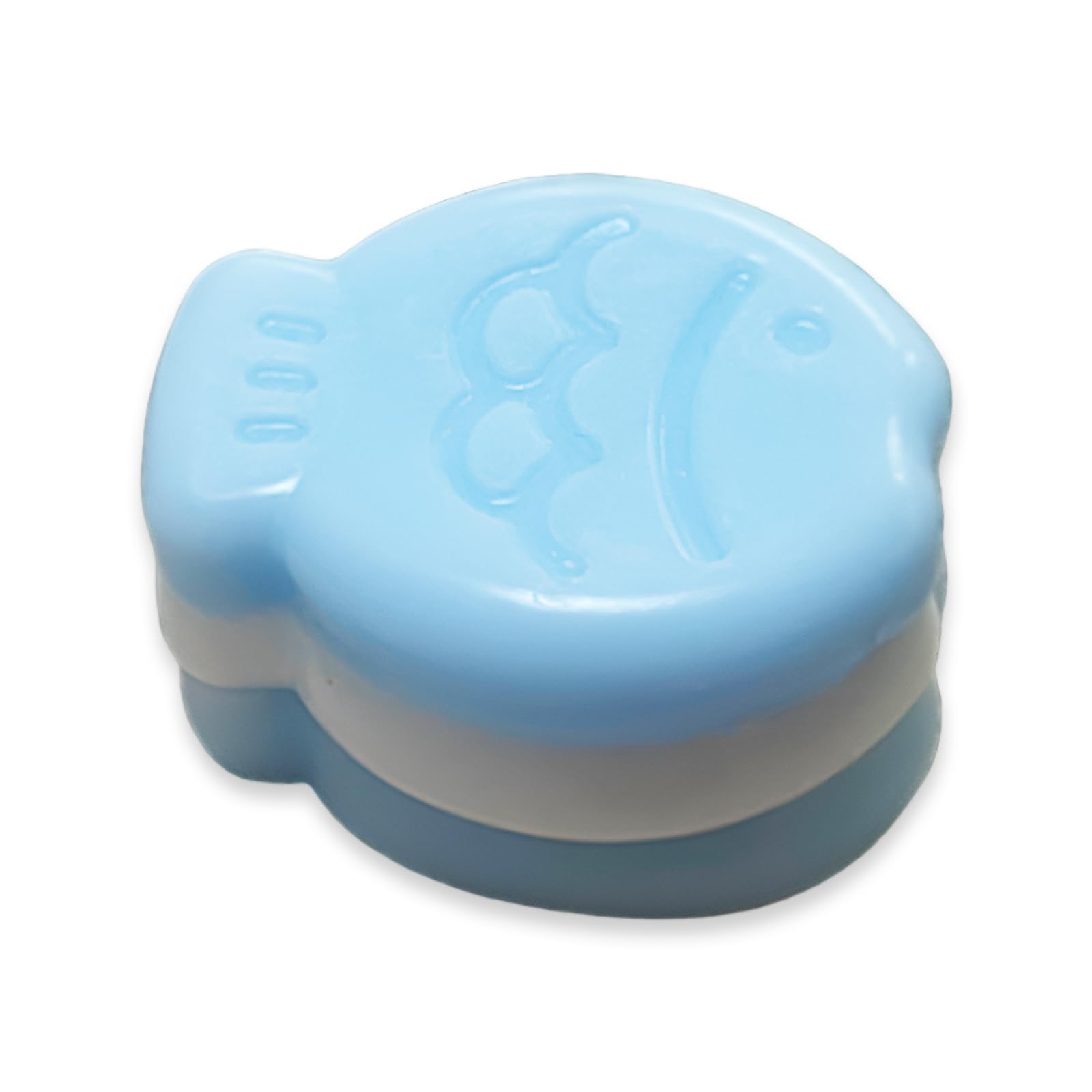 Heeli 3-Layer Taiyaki Squishy Toy - Cute Fish-Shaped Stress Relief Squeeze Toy, Soft Silicone Sensory Fidget Toy for Kids & Adults - Perfect Gift for Anxiety Relief, Office, or Home Relaxation (Blue & White, 1PC)