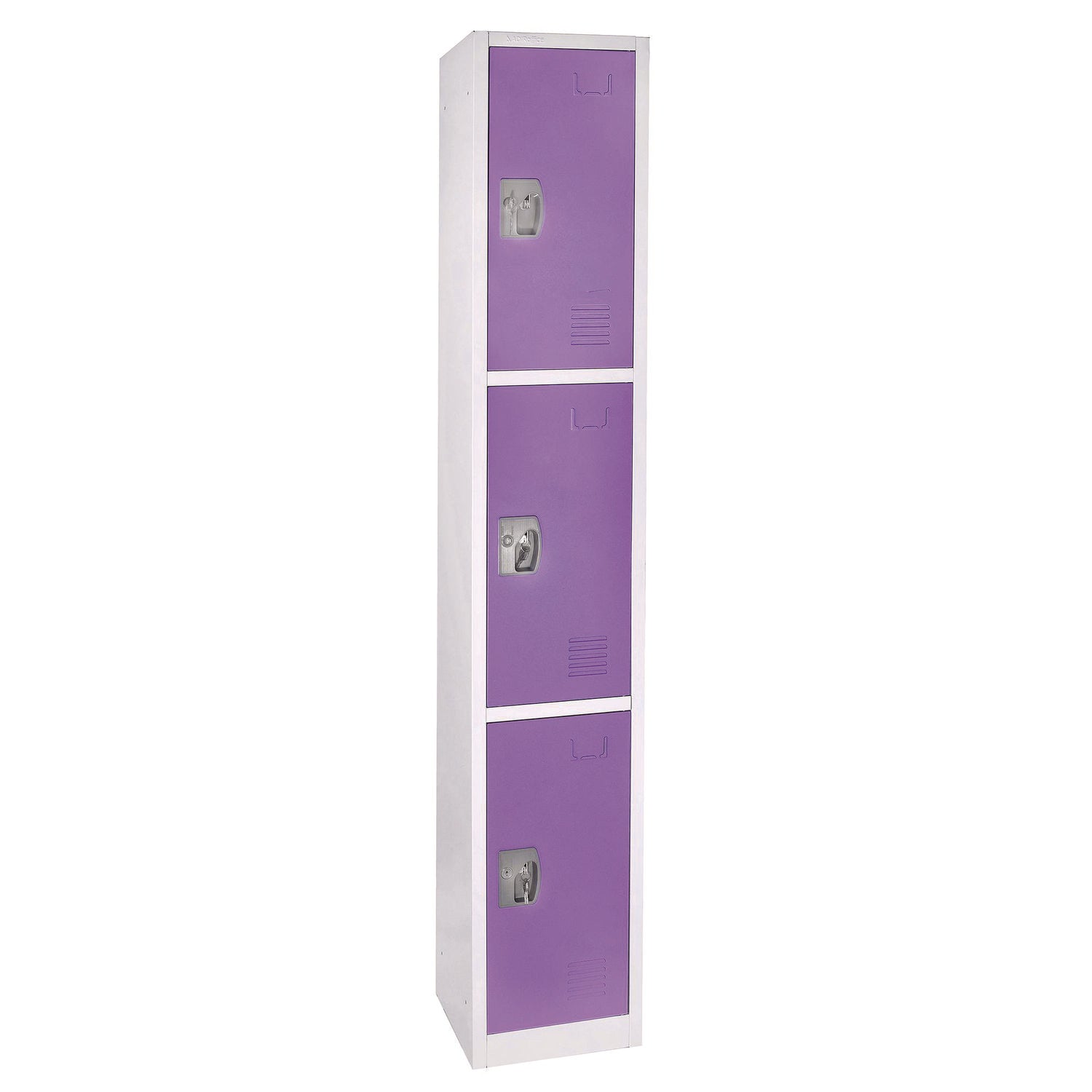 AdirOffice 3-Compartment Steel Storage Locker - 12