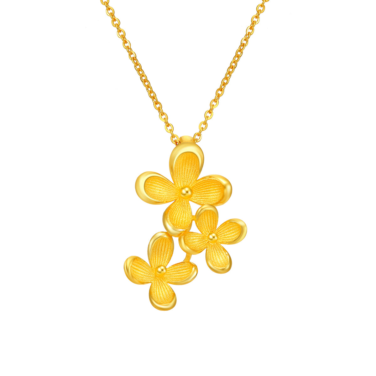 24K Gold Flower Necklace for Women - Elegant Floral Pendant Jewelry Gift for Birthday, Anniversary & Valentine's Day - Perfect for Everyday Wear & Special Occasions