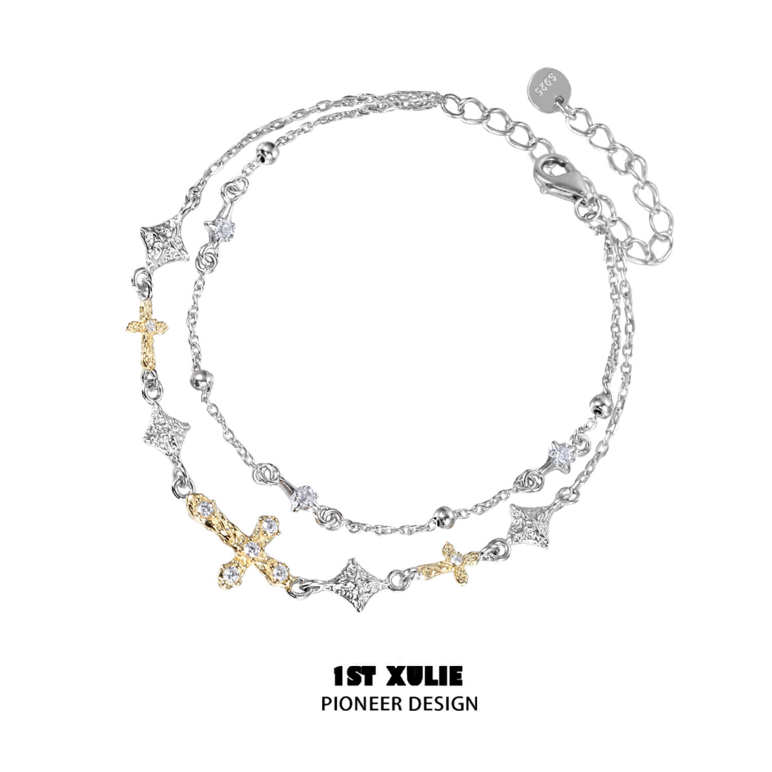 18K Gold Plated & 925 Sterling Silver Chain Bracelet for Women | Elegant Starfall Design | Perfect for Gifts, Weddings, Anniversaries & Everyday Wear