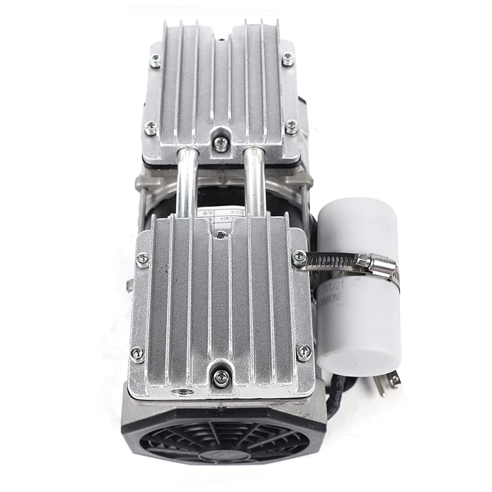 TBVECHI Oil-Free Diaphragm Vacuum Pump - 110V 1100W High Flow Air Pump, 200L/min 8 Bar, Quiet & Mute Operation - Perfect for Medical Equipment, Laboratory Use, and Industrial Applications