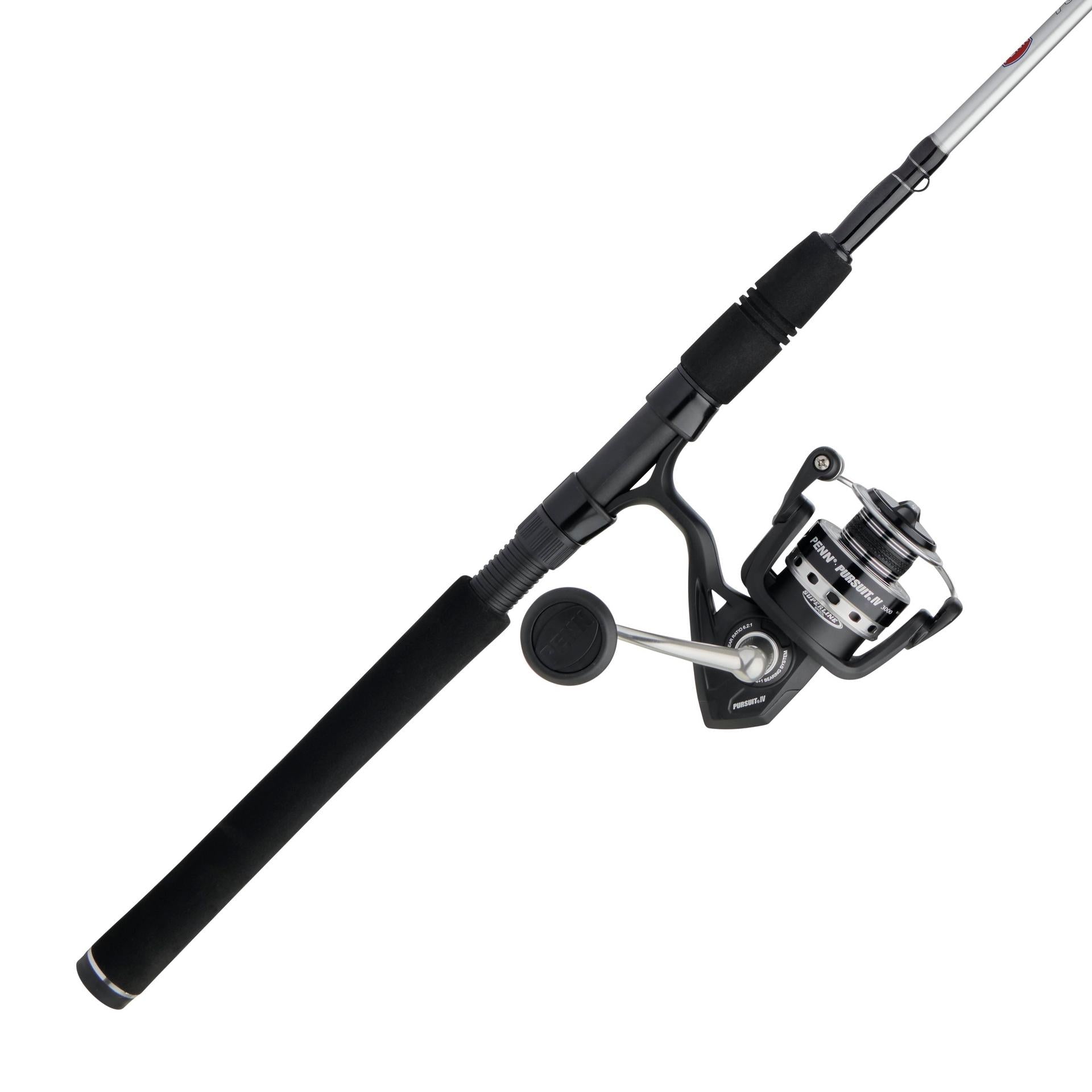 Pursuit® IV Spinning Rod and Reel Combo - Lightweight Fishing Rod with Smooth Reel for Freshwater & Saltwater Fishing - Perfect for Bass, Trout, and Inshore Fishing Adventures