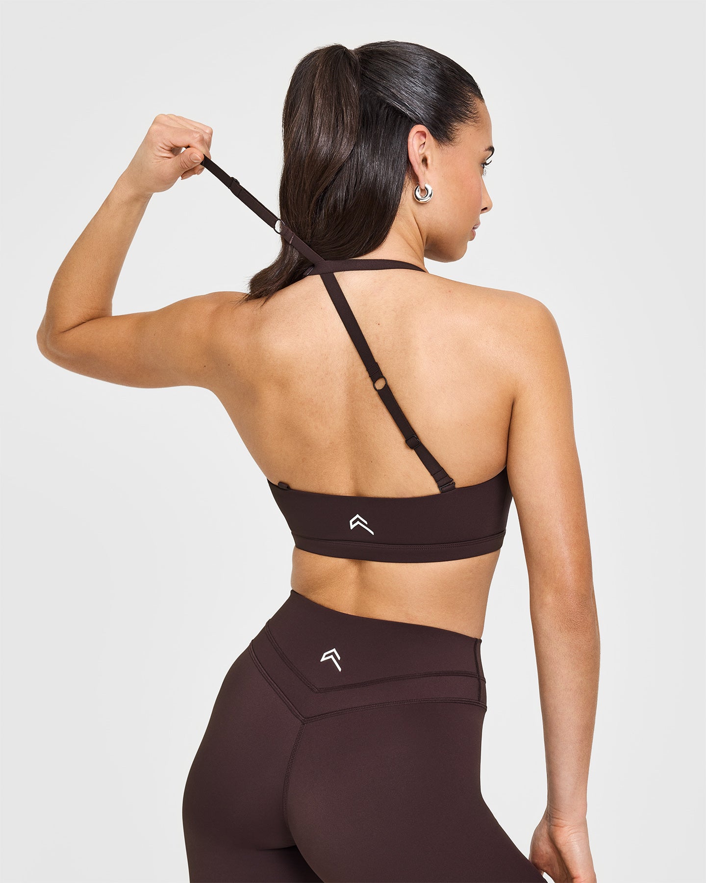 High Support Unified Twist Sports Bra in Plum Brown - Perfect for Yoga, Running & Gym Workouts