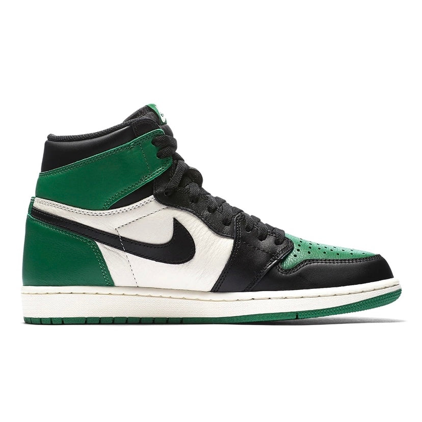 Air Jordan 1 High Retro OG Pine Green Black Sail White Sneakers - Men's Basketball Shoes for Streetwear & Casual Outfits