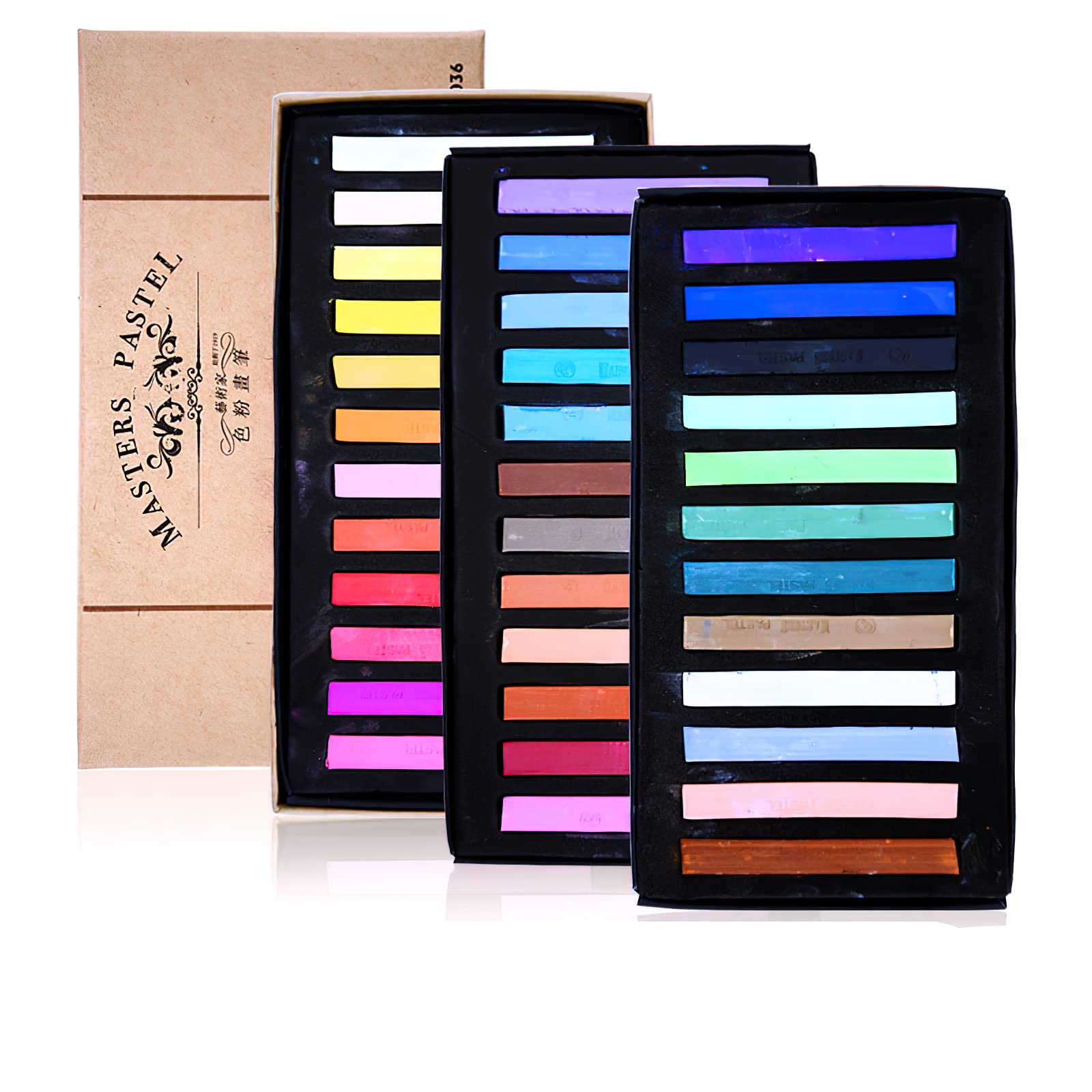 YYMIYU 36 Color Neutral Chalk Pastels Set - Professional Artist Drawing Supplies for Sketching, Blending & Shading | Perfect for Art Classes, Portrait Drawing & Landscape Painting