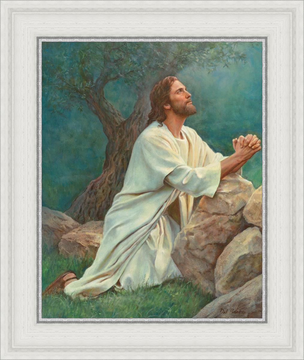 Prayer at Gethsemane - Religious Wall Art Painting - Christian Home Decor for Bedroom, Living Room & Church - Inspirational Biblical Scene for Prayer Spaces