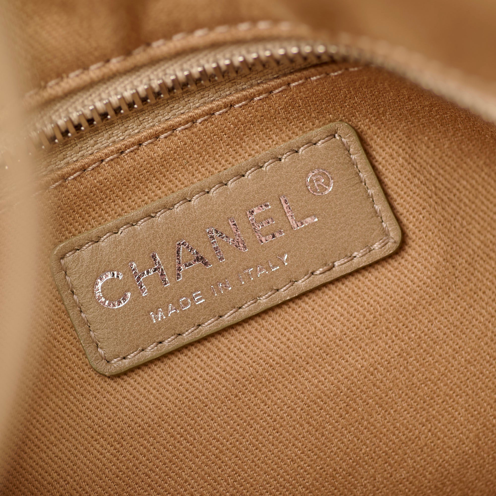Chanel Beige CC Logo Leather Tote Bag for Women - Luxury Designer Handbag for Work, Travel & Everyday Use