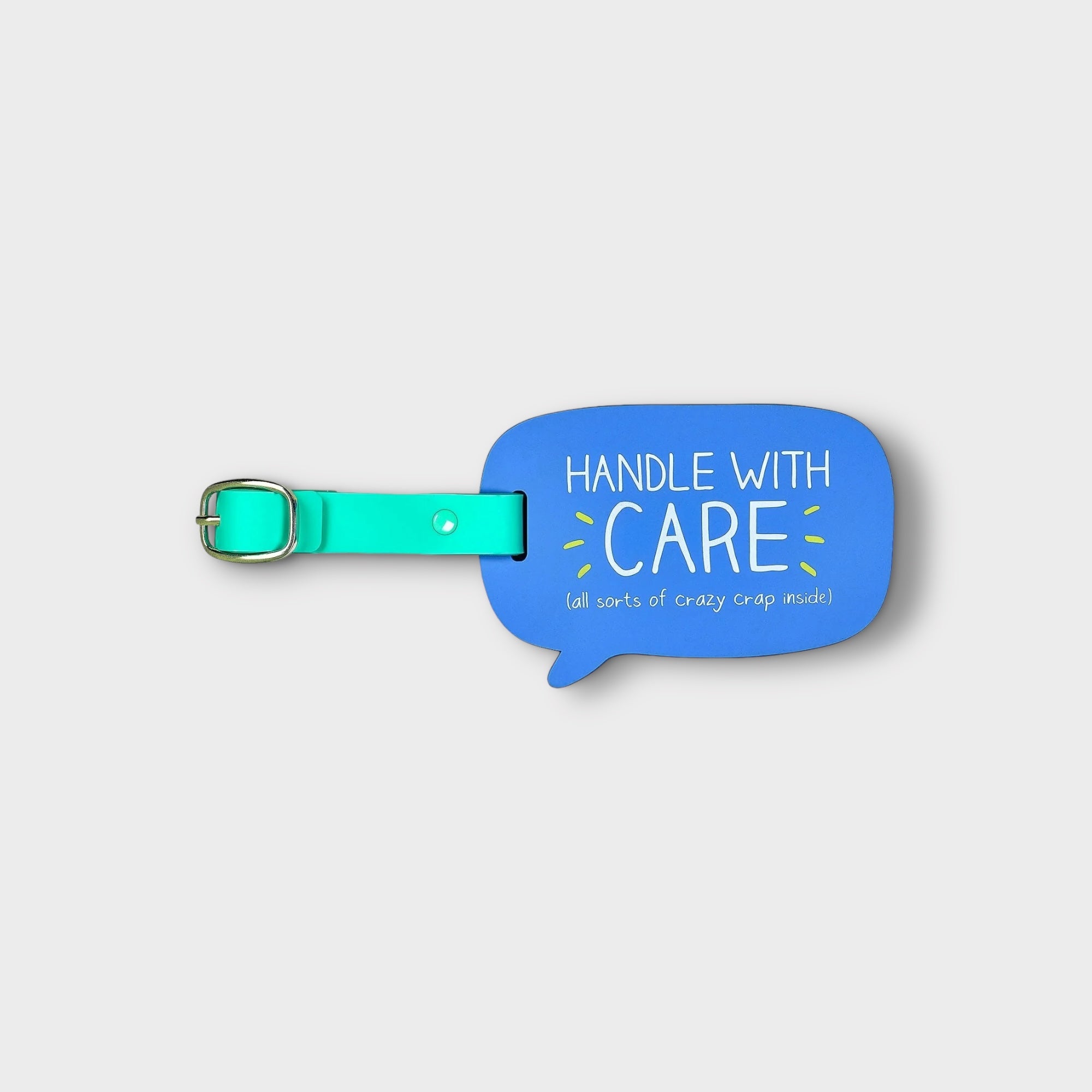 Happy Jackson 'With Care' Luggage Tag - Durable Personalized Travel ID Tags for Suitcases & Bags - Perfect for Airports, Cruises & Business Trips
