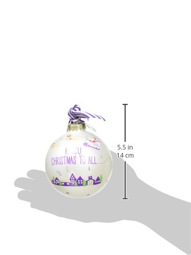 TCU Fan Christmas Glass Ornament - Santa Claus Themed Holiday Decor for Tree, Gifts & College Football Lovers - Perfect for TCU Alumni & Holiday Parties