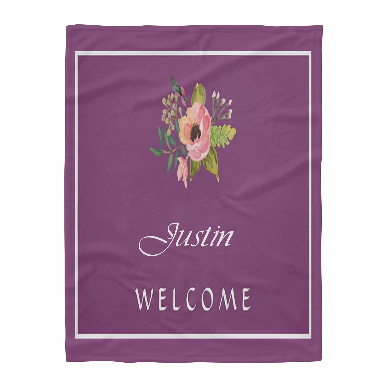 Personalized Baby Blanket with Name - Soft Fleece Nursery Throw Blanket 30