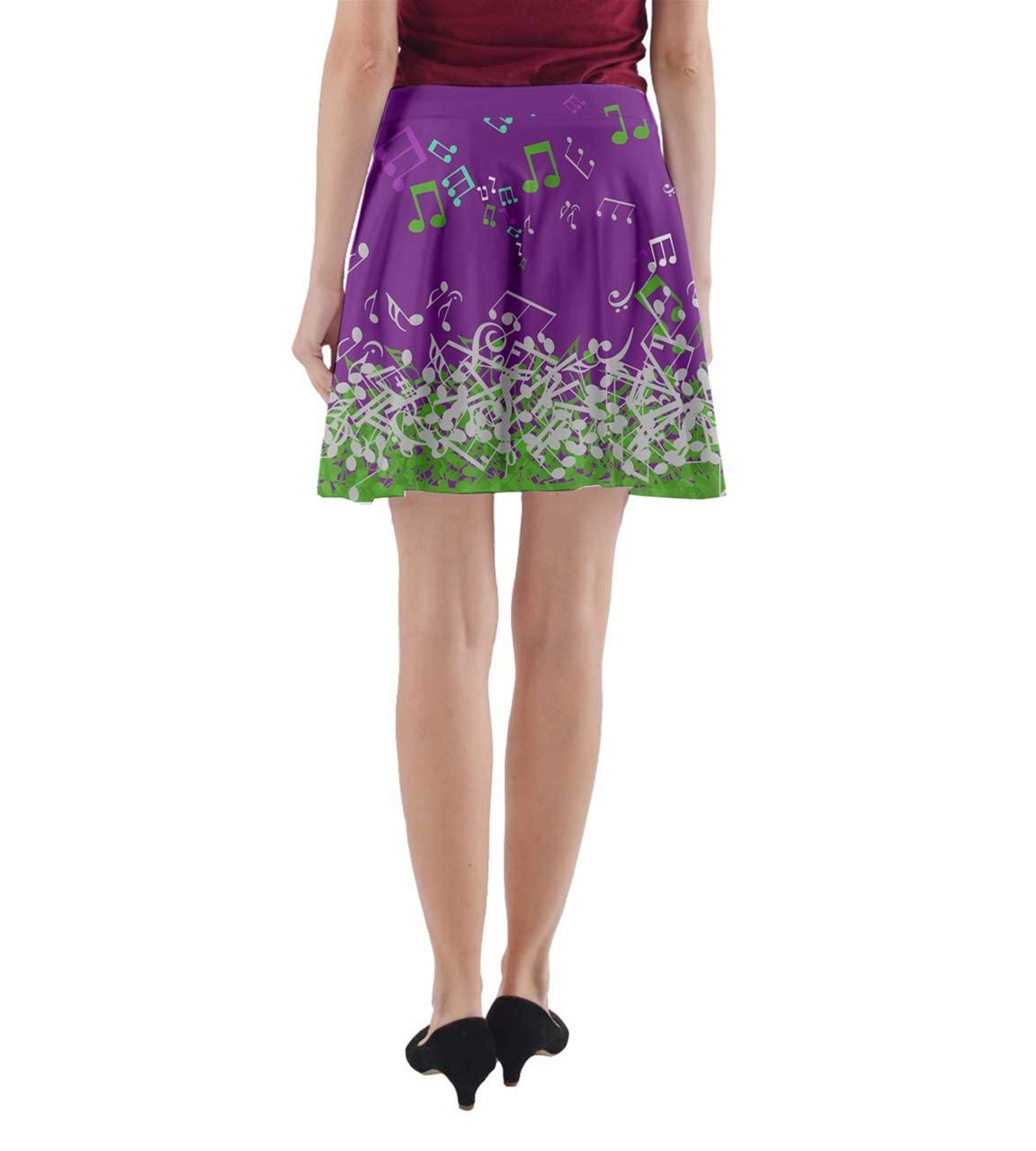 CowCow Women's Music Notes Treble Clef A-Line Skirt with Pockets - XS to 3XL Sizes | Casual Wear, Music Concerts & Themed Parties