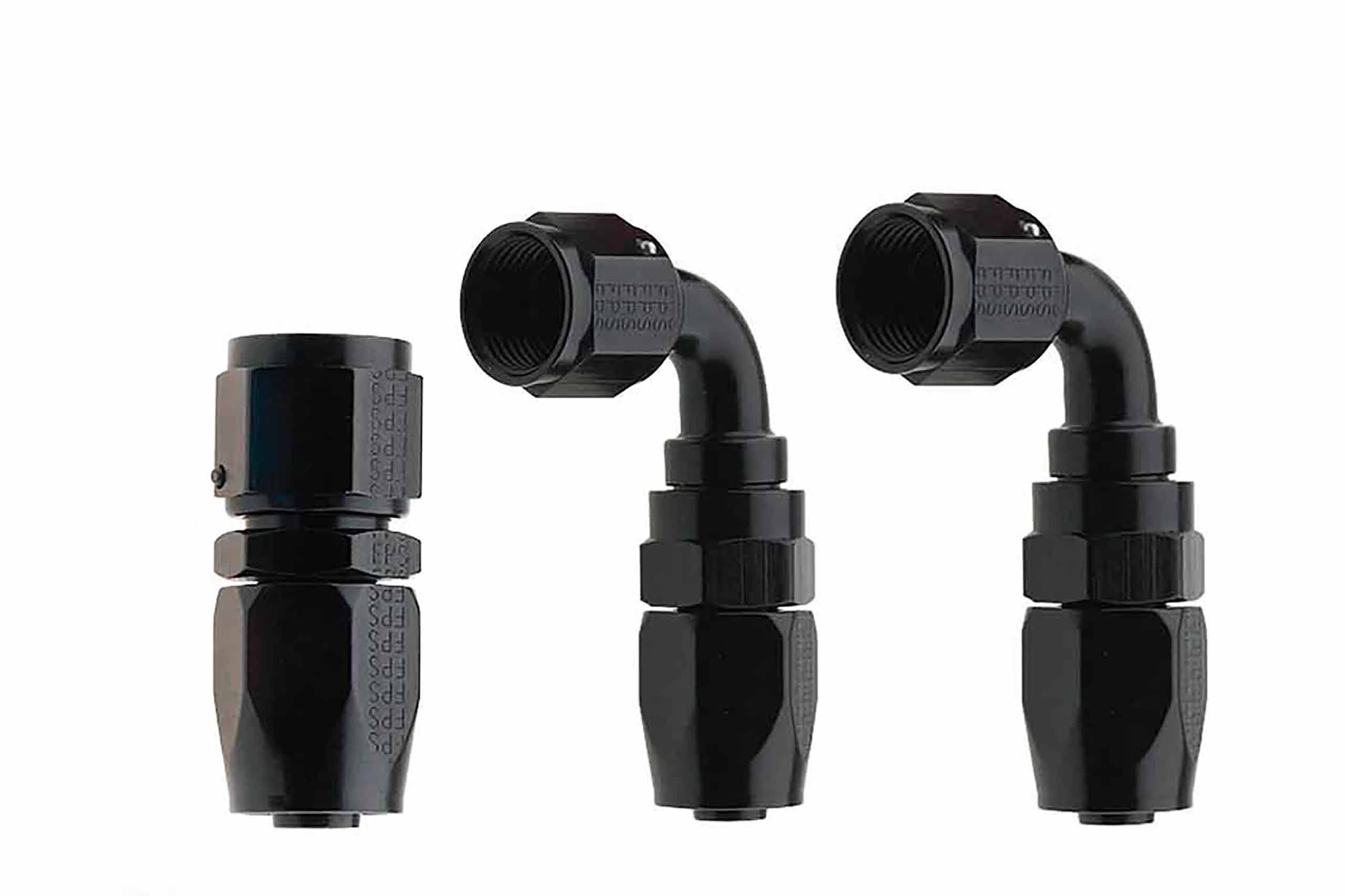 Premium Universal -6AN Power Steering Low Pressure Hose Kit - Nylon Braided, Black Anodized, No Hose Clamps Needed 551082-PLPH - Perfect for Car Upgrades, Racing & Performance Vehicles
