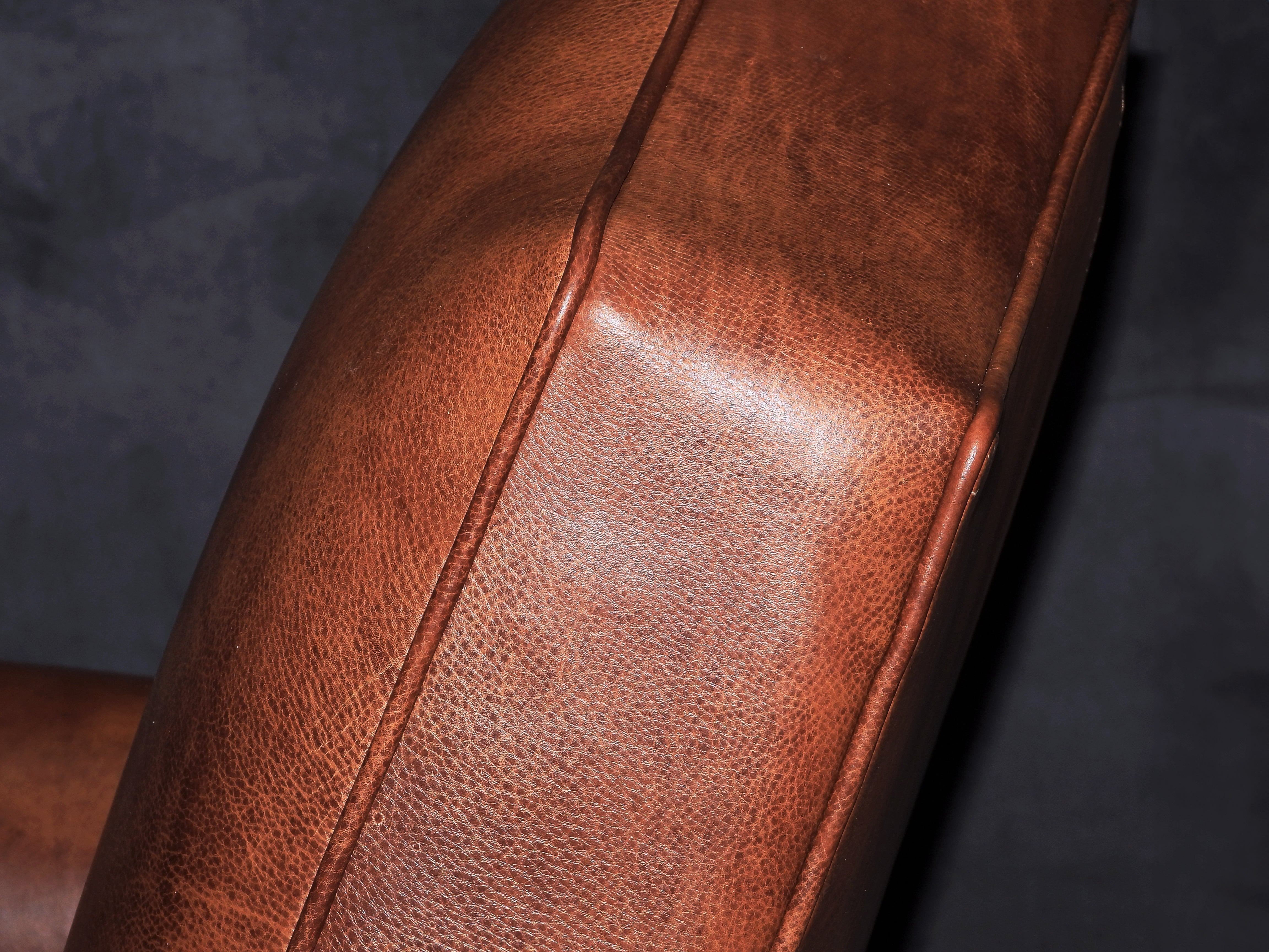 Premium Moustache Leather Cigar Swivel Chair - Stylish Office & Lounge Recliner for Home & Commercial Use
