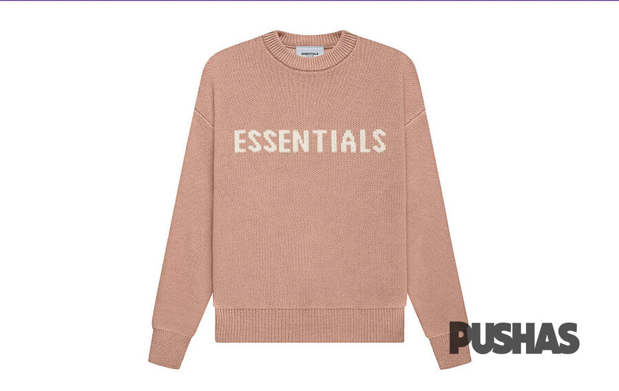 ESSENTIALS Kids Matte Blush Knit Sweater | Soft Cotton Pullover for Girls & Boys | Perfect for School, Playdates & Family Photos