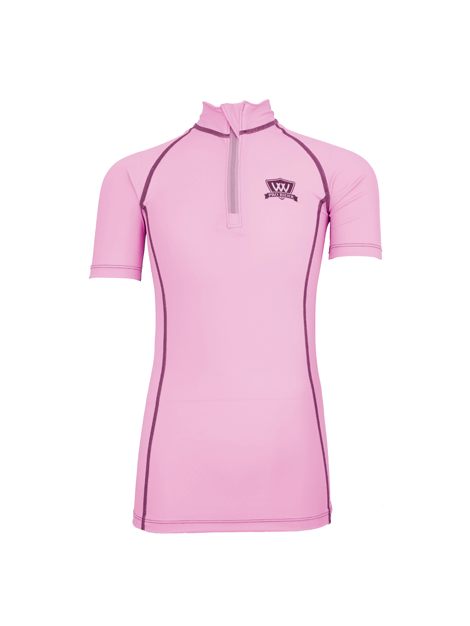 Woofwear Young Rider Short Sleeved Equestrian Shirt - Comfortable Breathable Horseback Riding Top for Kids & Teens - Perfect for Dressage, Show Jumping & Riding Lessons