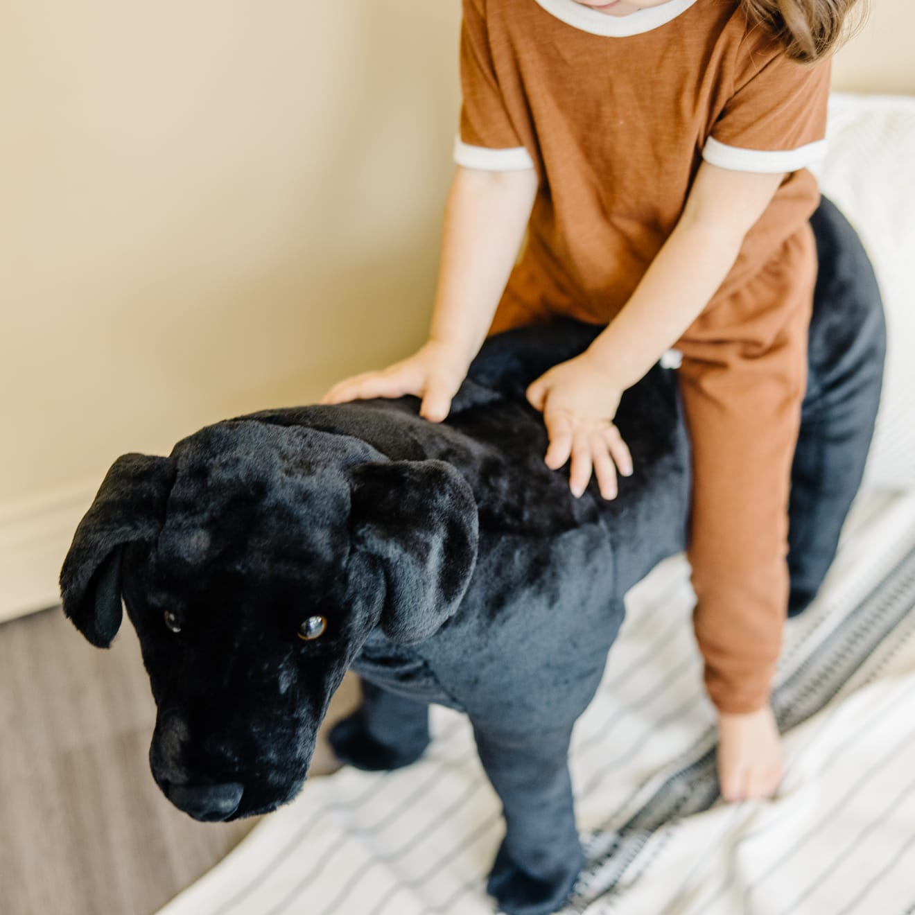 Large Black Lab Stuffed Animal Plush Toy - Lifelike Soft Dog Plushie for Kids, Home Decor & Gifts | Perfect for Cuddling, Nursery Decor & Dog Lover Presents