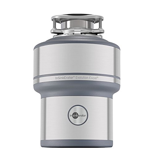 InSinkErator Evolution Excel 1.0 HP Garbage Disposal - Quiet Series, Continuous Feed, Stainless Steel - Perfect for Kitchen Waste Disposal & Food Scrap Recycling
