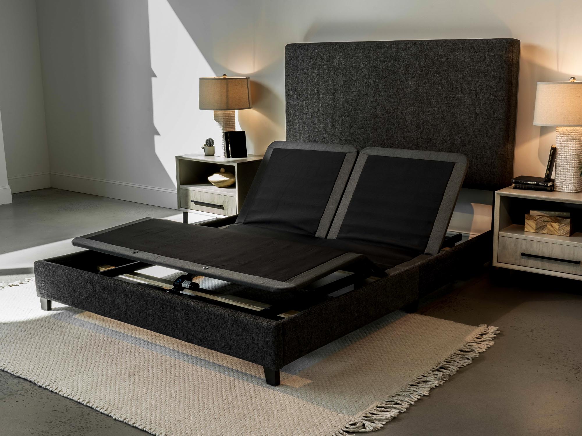 Good Vibe Sleep Adjustable Bed Frame - Queen Size, Remote Control, Zero Gravity Position - Perfect for Back Pain Relief & Home Theater Relaxation