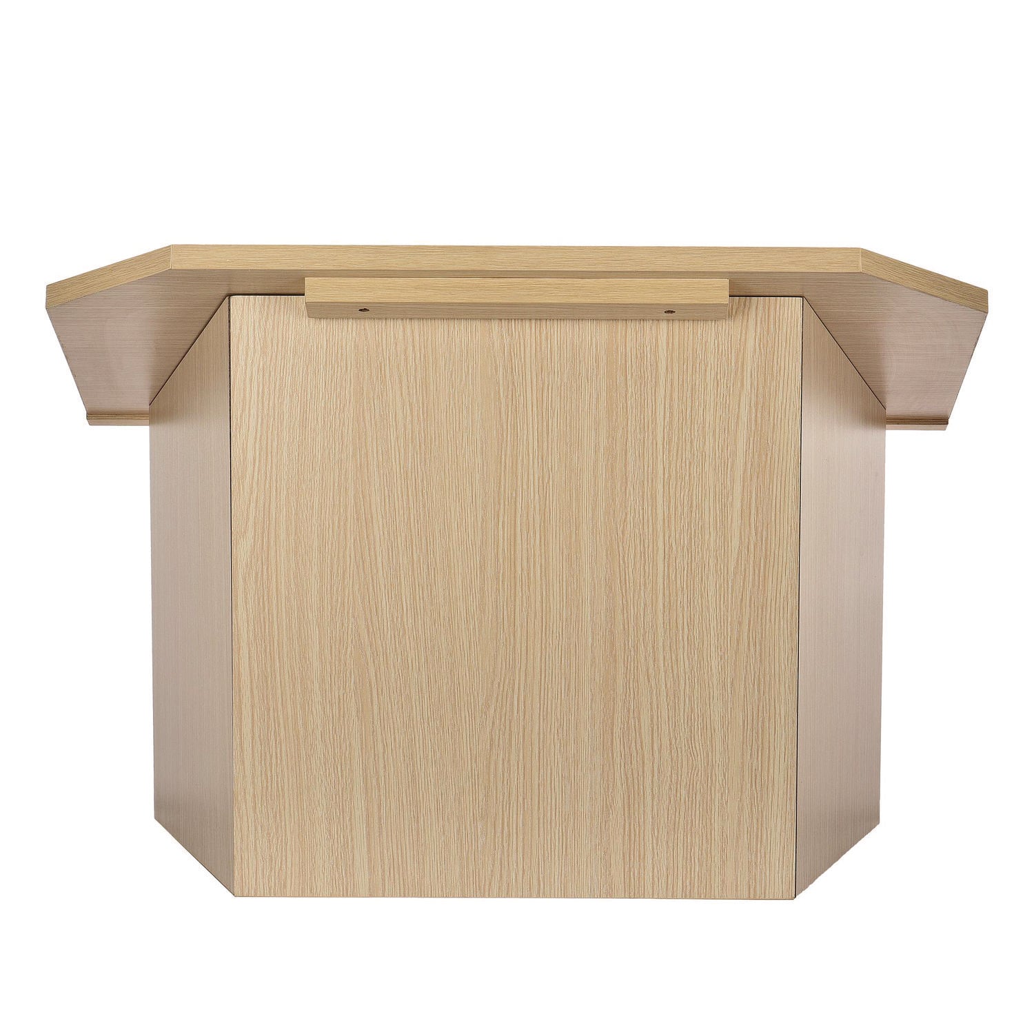 AdirOffice Foldable Tabletop Podium Lectern Speaker Stand - 27 x 16 x 19 Inches, Medium Oak Finish - Perfect for Presentations, Lectures, and Public Speaking Events