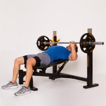 Powertec WB-OB20 Olympic Weight Bench - Heavy Duty Adjustable Workout Bench for Strength Training, Home Gym & Professional Use
