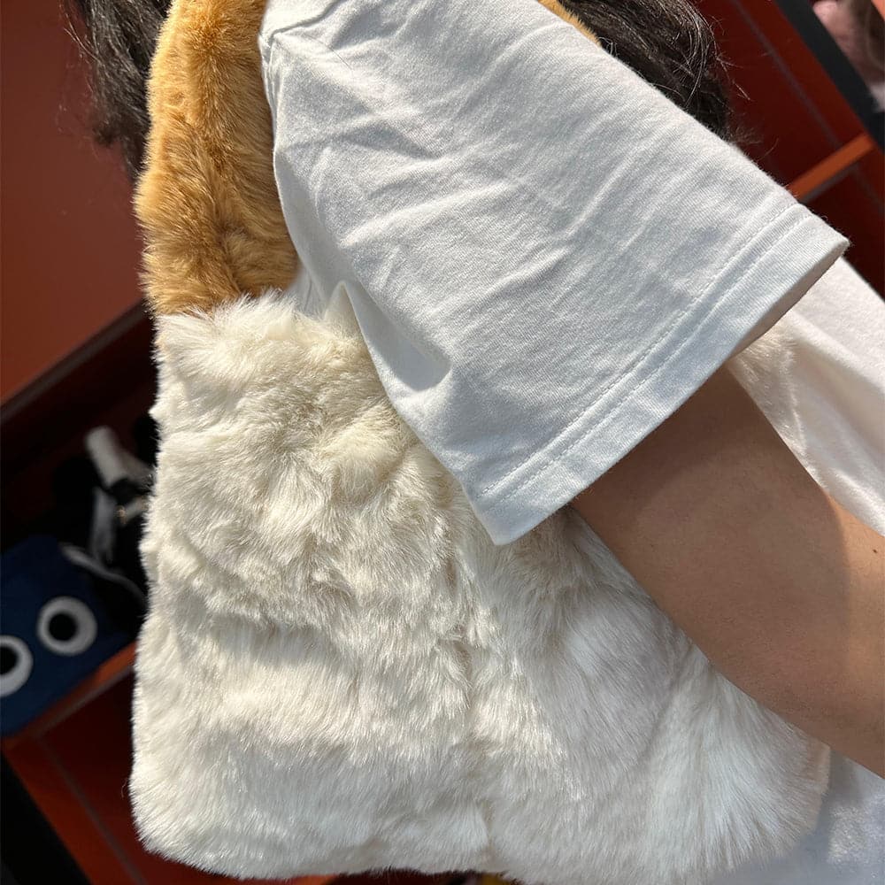 AG Collective Faux Fur Shoulder Crossbody Bag for Women - Fluffy Chain Strap Handbag - Perfect for Winter Fashion, Parties & Everyday Use