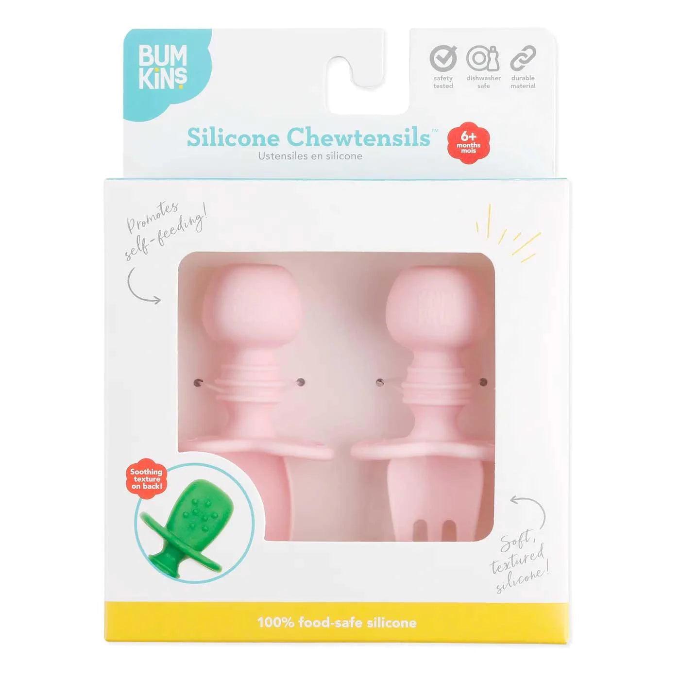 Bumkins Silicone Baby Chewtensils - Safe, Durable Teething Toys for Infants & Toddlers - Perfect for Mealtime, Travel, and Soothing Sore Gums