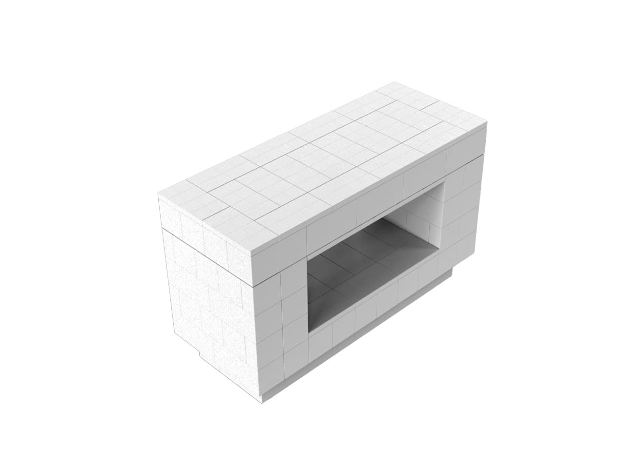 EverBlock Open Table Kit - 24” x 60” x 37” Modular Coffee Table | Giant Interlocking Building Blocks for Entryway, Living Room & Office | Easy Connect & Reusable DIY Furniture | Indoor & Outdoor Use | Build Custom Displays, Shelves & Structures | Vibrant Orange Color | Perfect for Home Decor, Events & Commercial Spaces