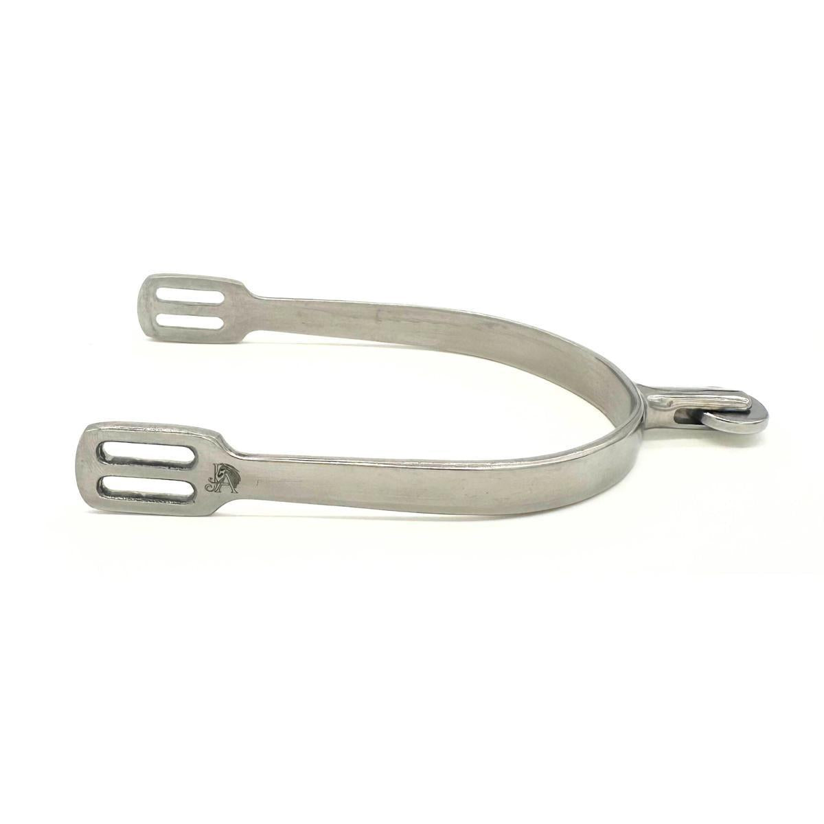 Jake Adams Western Style Horizontal Smooth Rowel Spurs for Horse Riding - Durable Stainless Steel Equestrian Spurs for Comfort & Control - Perfect for Trail Riding, Rodeo & Training