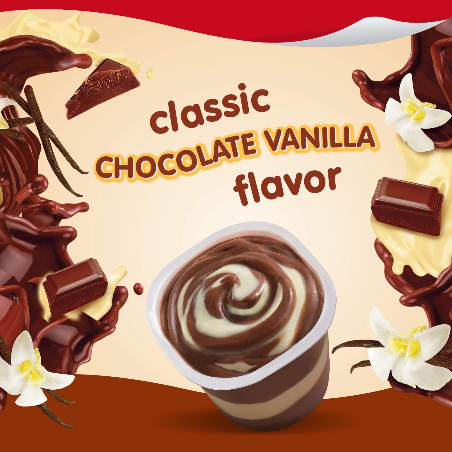 Delicious Chocolate & Vanilla Pudding Cups - Snack Pack Pie Pudding 13 Oz (4 Count) | Perfect for Lunchboxes, Desserts & Quick Snacks