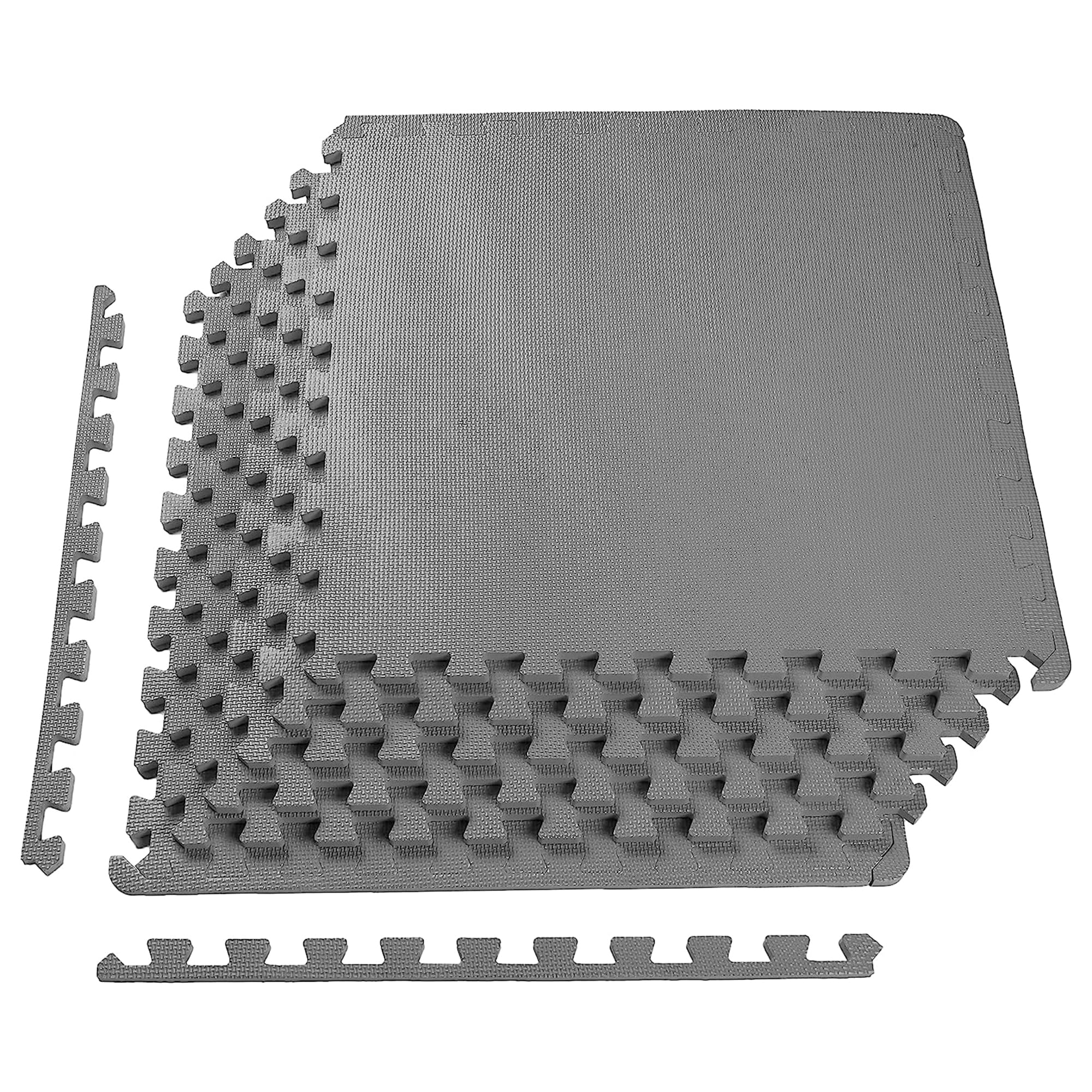 BalanceFrom EVA Foam Interlocking Puzzle Exercise Mat - Non-Slip MMA, Yoga, Gymnastics & Home Gym Flooring Tiles in Multiple Sizes & Colors - Perfect for Workouts, Kids Play Area & Home Fitness