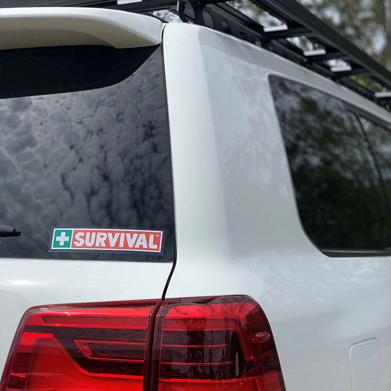Premium Survival Bumper Sticker - Durable Vinyl Decal for Cars, Trucks & Outdoor Gear - Perfect for Camping, Hiking & Emergency Preparedness