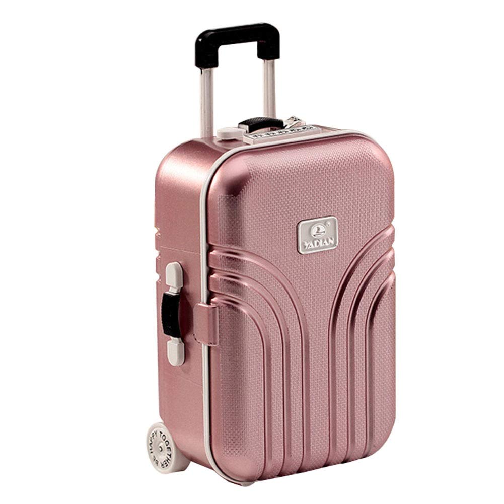 LCM Rotating Ballerina Jewelry Box - Rose Gold Suitcase Style Music Box with Storage, Perfect Gift for Kids, Birthday & Christmas (Great for Jewelry Organization & Decorative Display)
