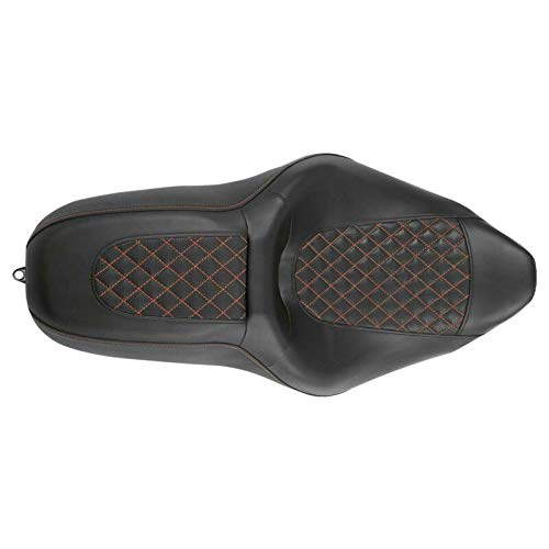 Premium One-Piece 2-Up Bucket Seat for Harley Davidson Road King/Street Glide/Electra Glide/Road Glide (2009-2023) - Comfortable Motorcycle Driver & Passenger Seat for Long Rides and Touring