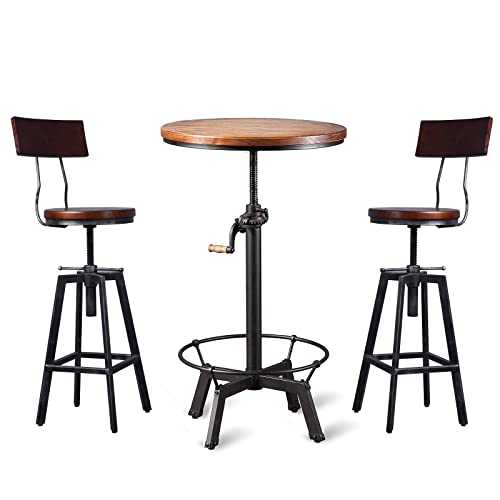 Walnut Color Wood and Silver Chair+black Table