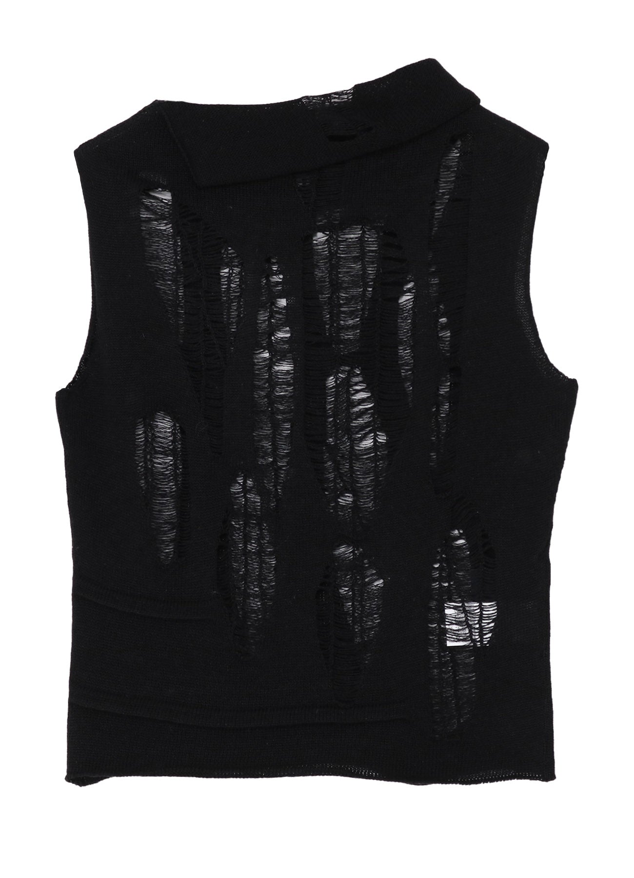 CRUSH PLAIN STITCH CRUSHED SLEEVELESS KNIT TOP - Women's Fashion Casual Summer T-Shirt for Beach, Party & Everyday Wear