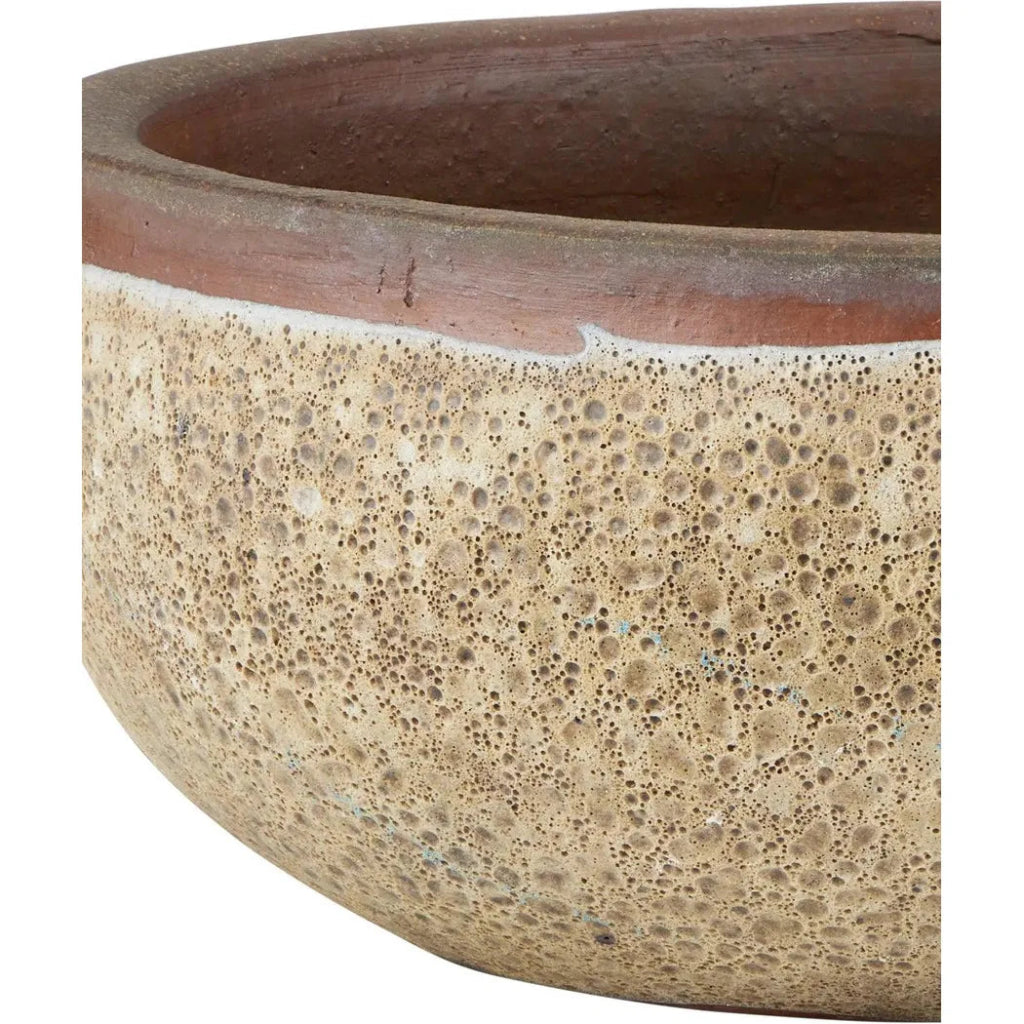 7.5 Inch Lyra Ceramic Brown Planter - Modern Indoor Plant Pot for Succulents, Herbs & Small Flowers | Perfect for Home, Office & Garden Decor