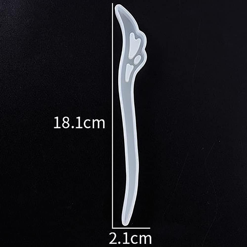 8 Pcs Silicone Hairpin Molds for DIY Hair Sticks & Jewelry Clips - Women's Classical Headdress Epoxy Resin Molds for Crafting Hair Accessories (Perfect for DIY Hairpins, Resin Jewelry Making & Gift Projects)