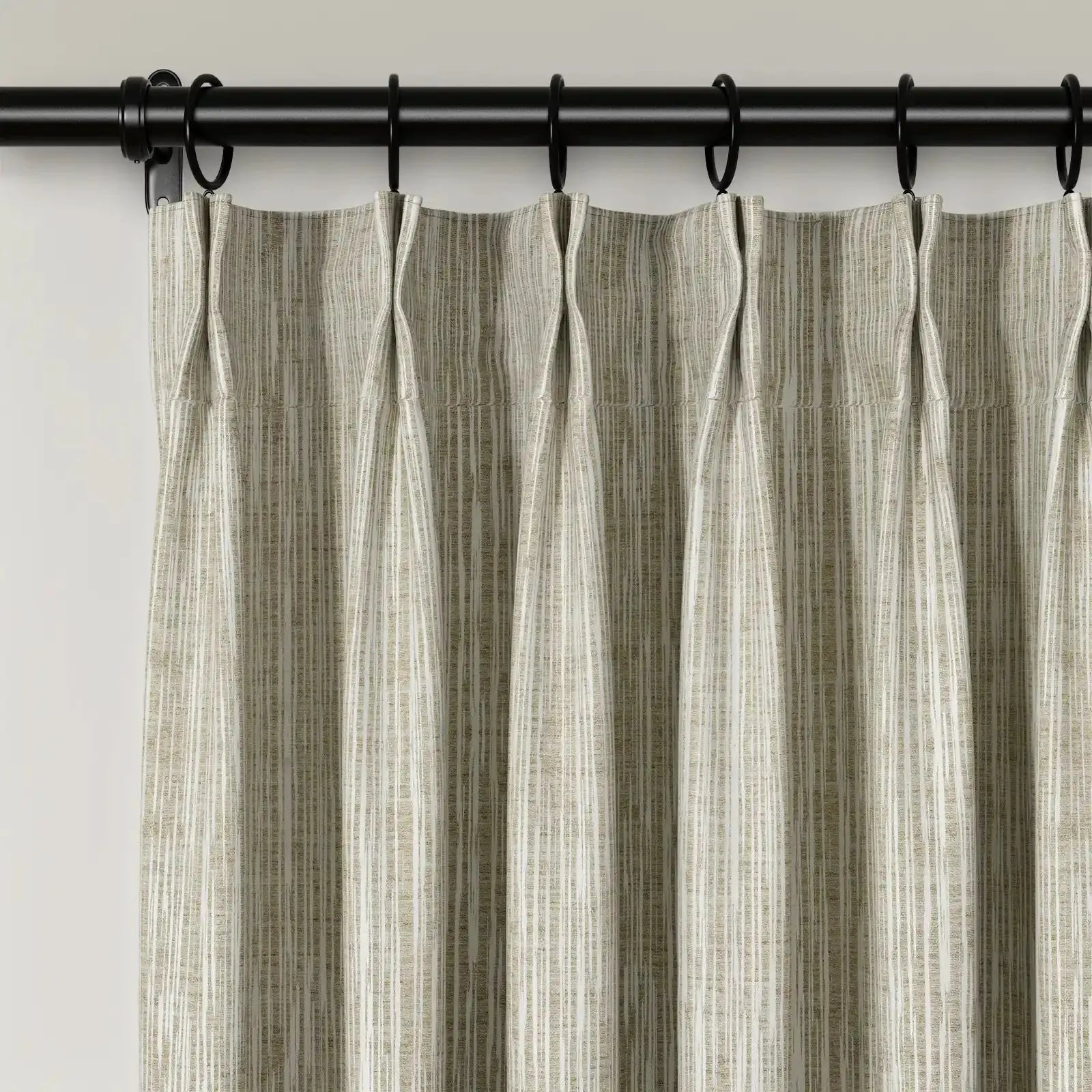 Lydia Solid Jacquard Pleated Curtains - Elegant Window Treatments for Living Room, Bedroom & Home Decor